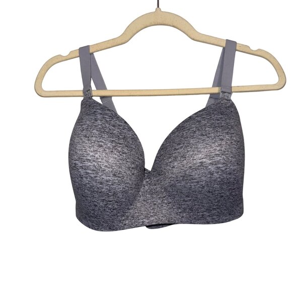 Soma 42D Bra Gray Heathered Adjustable Straps Wireless Supportive nursing bra - Picture 1 of 6